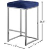 Meridian Furniture,Nicola Navy Velvet Stool, Set of 2 - 4 of 4