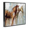 Stupell Industries Layered Abstract Horses Foals Farm Animal Painting Black Framed Giclee Art - 3 of 4