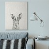 Stupell Industries Bunny Rabbit Portrait Grey Canvas Art - 3 of 4