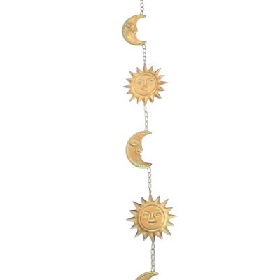 Home & Garden 41.0" Copper Patina Sun & Moon Swag Sunrise Sunset Eclipse Ganz  -  Bells And Wind Chimes