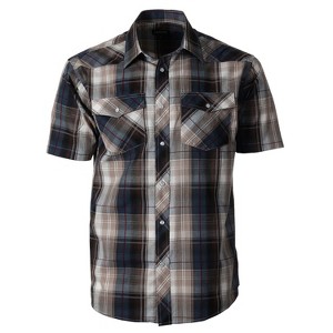 Gioberti Men's Western Cowboy Short Sleeve Shirt with Snap Buttons - 1 of 4