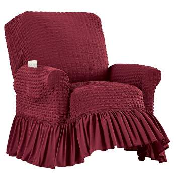 Collections Etc Textured Ruffled Slipcover