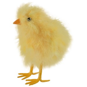 Northlight 5” Facing Forward Furry Chick Figure - Yellow - 1 of 4