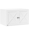 PawHut Cat Litter Box Enclosure, Hidden Litter Box Furniture with Barn Door, Cat Hole, End Side Table, 31.5" x 21" x 20", White - 4 of 4
