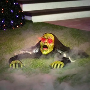 Racxily Halloween Decoration Outdoor Zombie Groundbreaker, Halloween Outside Zombie Decor with Sound and Flashing Eyes - 1 of 4