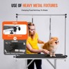 VEVOR Pet Grooming Table Two Arms with Clamp, 46'' Dog Grooming Station, Foldable Pets Grooming Stand, with Grooming Loop, Bearing 330lbs,Black - 4 of 4