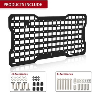 MaseiKar Tailgate Tactical Panel for Wrangler Tailgate Tool Kit Organizer Racks Compatible with Jeep Wrangler 2007-2022 JK JKU & 2018-2022 JL JLU - 1 of 4