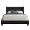 Home Design Niles Queen Upholstered Panel Bed, Black - 4 of 4
