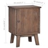 vidaXL Bedside Cabinet 15.7"x11.8"x20.9" Solid Teak Wood - 4 of 4