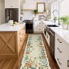 Floral rug (2'x6') for hallway, kitchen rug, ultra-thin soft, non-slip, washable, stain-resistant, bohemian style velvet rug - 3 of 4