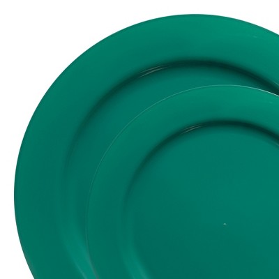 Smarty Had A Party Solid Green Holiday Plastic Dinnerware Set - 120 Sets
