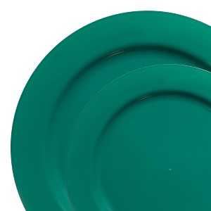 Smarty Had A Party Solid Green Holiday Plastic Dinnerware Set - 120 Sets - 1 of 4