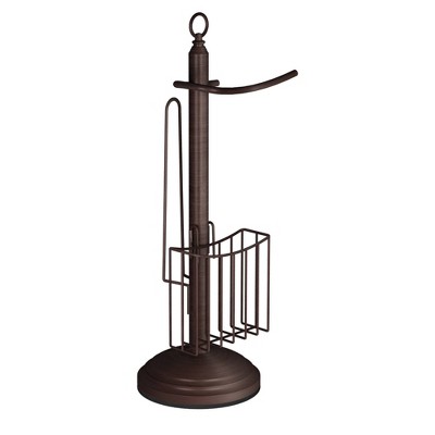 Home Basics No Slip 2 Tier Steel Shower Caddy, Oil-rubbed Bronze