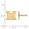 Black Bow Jewelry 14k Yellow Gold Miami Redhawks NCAA Post Earrings - 2 of 3