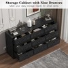 9 Drawer Dresser for Bedroom with Power Outlet, 63'' Wooden Large Dresser with Wide Drawers - 3 of 4