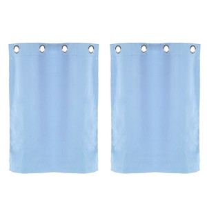 Unique Bargains Short Tier Small Grommet Short Cabinet Blackout Drapes 2 Pcs - 1 of 4