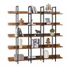 Sapphtopaz 5-Tier Bookcase with Metal Frame, Industrial Style Space Saving Display Open Bookshelf for Small Spaces, Office - 3 of 4