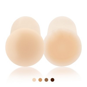 Niidor Lift Nipple Covers for Women - Sticky Adhesive Silicone Pasties - Reusable Pasty Nipple Cover for Breast Lift with Travel Case - 1 of 4