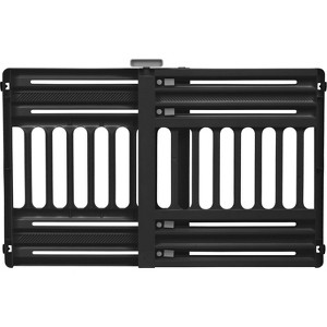 IRIS USA 24"-39" Portable Plastic Expandable Pet Gate, Adjustable Pet Barrier, 25" Tall - 1 of 4