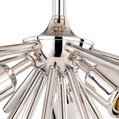 Estelle 17" Polished Nickel Glass Semi-Flush Mount Light