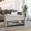 vidaXL Coffee Table Concrete Gray 31.5 in.x19.7 in.x15.7 in. Engineered Wood - 3 of 4