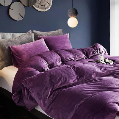 Hyprest Velvet Comforter Cover Bedding Duvet Cover Set