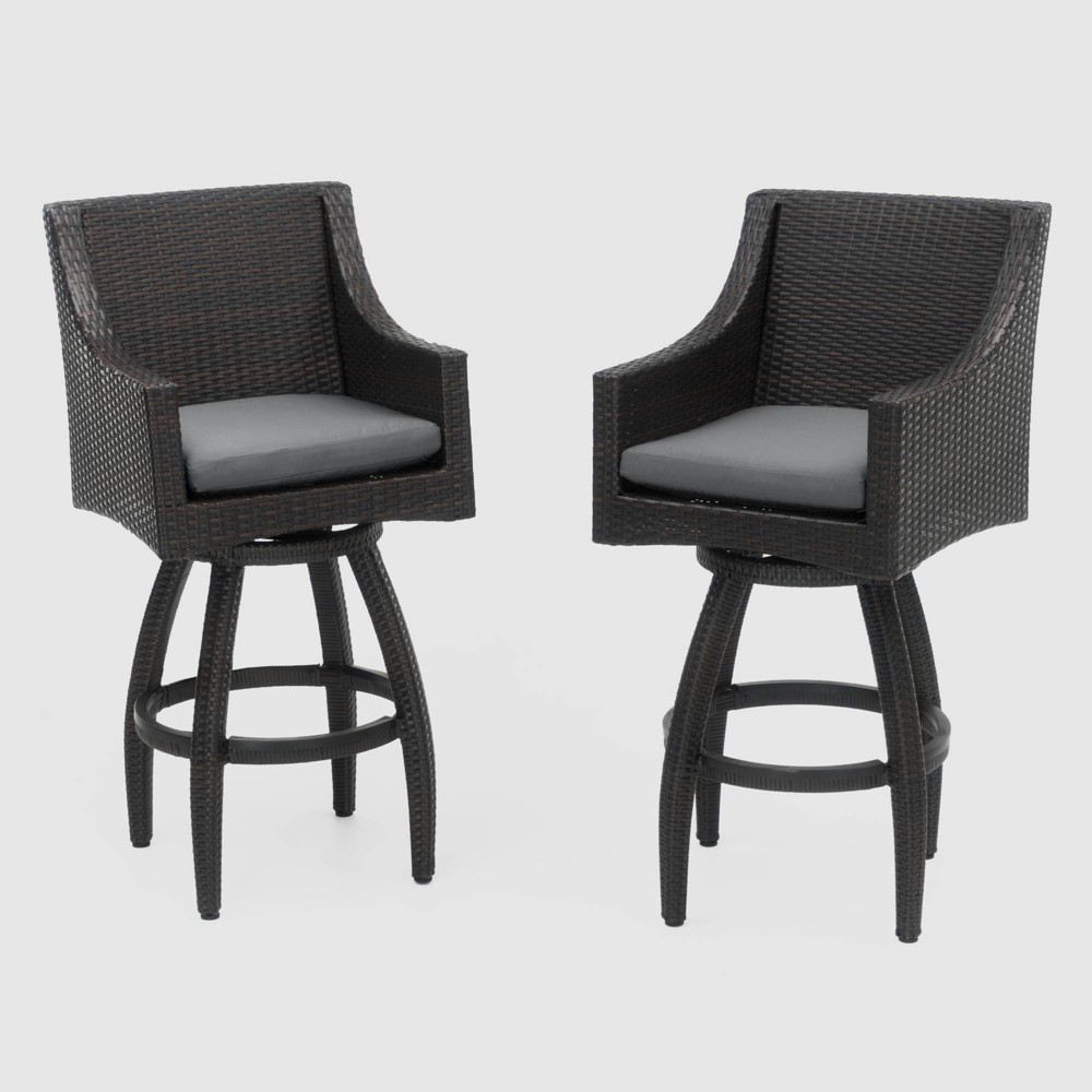 Deco 2pc Swivel Barstools - Gray - RST Brands