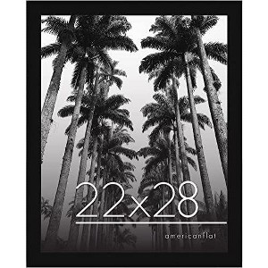 Americanflat 22x28 inch Black Poster Frame | Polished Plexiglass. Hanging Hardware Included! - 1 of 4