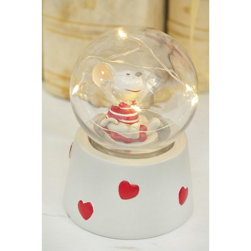 C&F Home Valentine's Day Snow Globe Mouse With Led Figurine Decorative Cute Farmhouse For Spring Figurines, 3 of 6