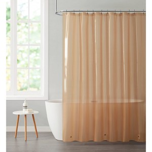 Kate Aurora Transparent Pastel 6 Gauge Hotel Non-Toxic Odor Free PEVA Shower Curtain Liner - Mold & Mildew Resistant - 1 of 3