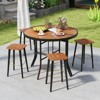 Tangkula 2PCS Half-Round Folding Event Table Foldable Banquet Table w/ Metal Frame Brown - 2 of 4
