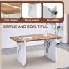 Modern Dining Table with MDF Base & Wood Top, Rectangular Kitchen Table for Dining Room or Office - 3 of 4