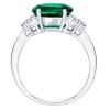 Pompeii3 3 1/4Ct Oval Emerald & Lab Created Diamond Ring in 10k White or Yellow Gold - 3 of 4