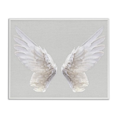 Stupell Industries Angel Wings on Grey, 24" x 30"