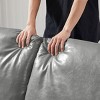 KTMBDW PVC Leather Armchair, Accent Chair with Soft Padded and Cushion, Modern Reading Arm Chair with Black Metal Frame for Living Room, Bedroom - 3 of 4