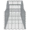 vidaXL Galvanized Iron Arched Gabion Basket, Decorative and Sound-Insulating Garden Barrier with Durable Construction and Wide Application, Silver - 4 of 4