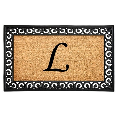 Calloway Mills 104132436L Gabriel Monogram Doormat 24 In. x 36 In. (Letter L)