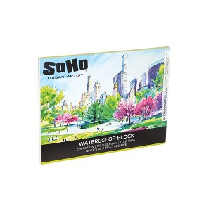 SoHo Urban Artist Watercolor Blocks - 140lb 20 Sheets Cold Press, Professional, Sustainable, Acid-Free - 1 of 4
