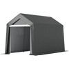 Outsunny 7' x 12' Outdoor Shed, Waterproof and Heavy Duty Portable Shed for Bike, Motorcycle Garden Tools - 4 of 4