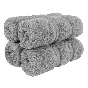American Soft Linen 100% Cotton Turkish Luxury 4 Piece Washcloth Set, 13x13 inches Washcloth Hand Face Towels for Bathroom and Kitchen Washrags - 1 of 4