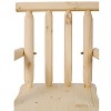 PDTEND Rustic Fir Wood ConstructionBar Stool with Footrest and Wide Armrest, Tall Bistro Chair in Light brown - 3 of 4