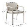 Sapphtopaz Outdoor Dining Set for 6 Patio Dining Set with Wood Expandable Dining Table for Lawn, Patio, Garden - 2 of 4