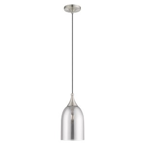 Livex Lighting Art Glass 1 - Light Pendant in  Brushed Nickel - 1 of 4