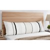 Sweet Jojo Designs Neutral Unisex Body Pillow Cover (Pillow Not Included) 54in.x20in. Boho Geometric Striped Lines Black and White - 2 of 4