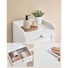 VASAGLE Bathroom Laundry Cabinet with Basket, with 1 Drawer and 1 Hidden Laundry Hamper,Tilt-Out Laundry Basket with Handles, Cloud White - 4 of 4