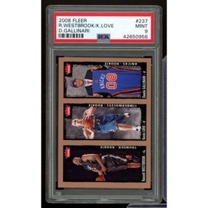 Russell Westbrook/Kevin Love/ Gallinari Rookie Card 2008-09 Fleer #237 PSA 9 - 1 of 2