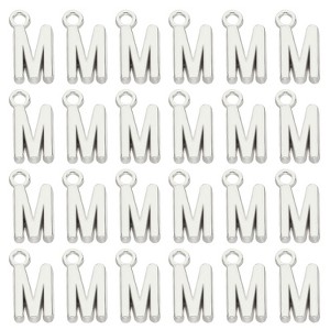 Unique Bargains Metal Bulk Elegant DIY Crafts Jewelry Making Initial Pendant 50 Pcs - 1 of 4