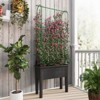 Costway Raised Garden Bed Planter Box with Climbing Trellis Water Level Indicator - 4 of 4