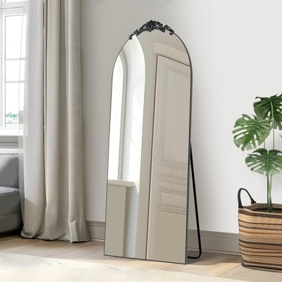 Dovelina Vintage Arched Full Length Standing Mirror Vanity Floor Mirror