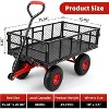 Heavy Duty Metal Garden Cart – 880 lbs Capacity Utility Wagon with Removable Sides & 10" All-Terrain Wheels, Yard Wagon - 2 of 4
